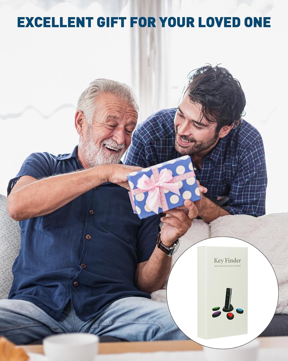 Key finder, wireless remote item locator with sound alert, can be used to find wallets, keys, mobile phones, glasses, pets, etc.