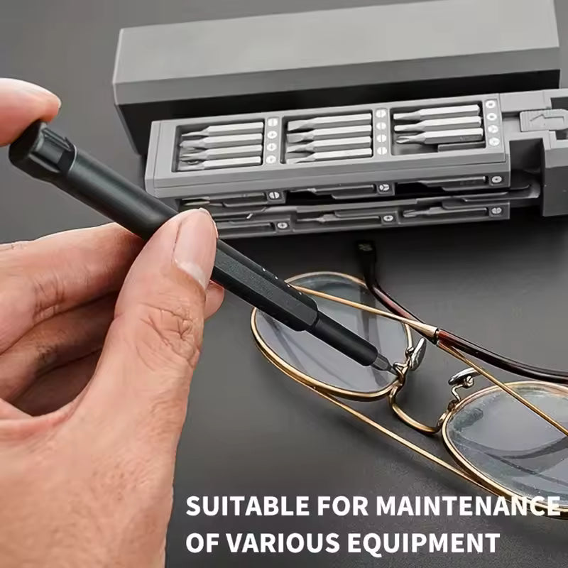 44-in-1 Precision Mechanical Screwdriver Set with Magnetic Design (Manual Operation)