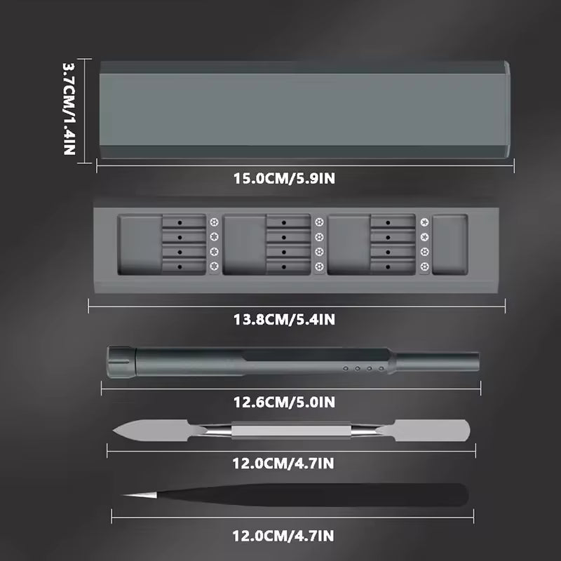 44-in-1 Precision Mechanical Screwdriver Set with Magnetic Design (Manual Operation)