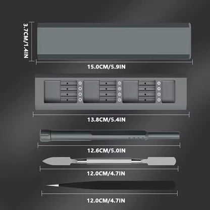 44-in-1 Precision Mechanical Screwdriver Set with Magnetic Design (Manual Operation)