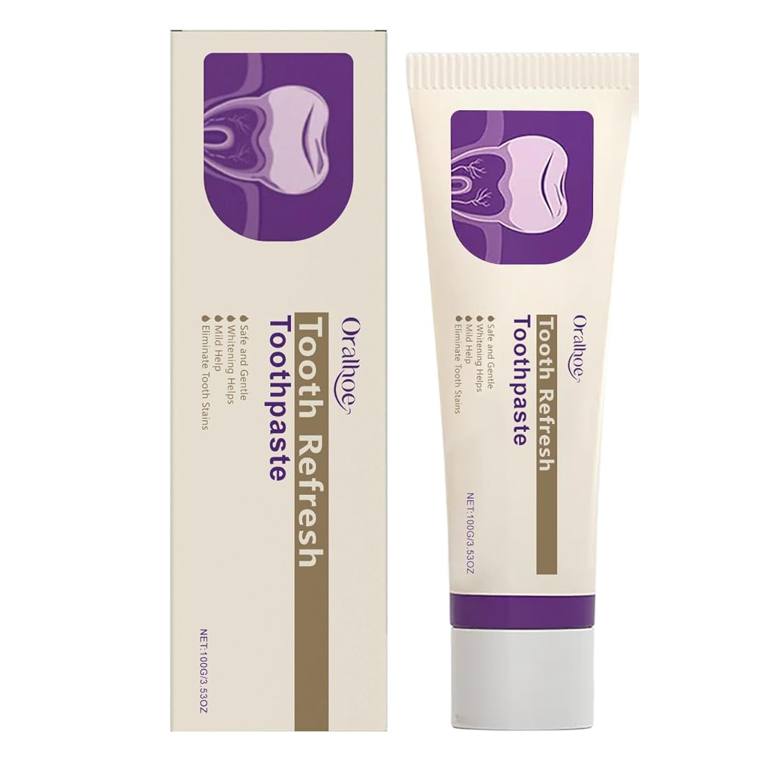Teeth Whitening Toothpaste - Gently removes stains, freshens breath, and protects tooth enamel (1 pcs)