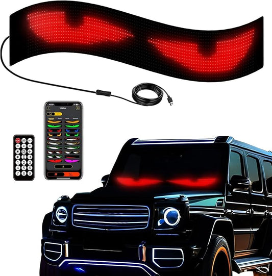 The car's demon eye headlights are waterproof and moisture-proof, can be bent freely, and are easy to install.