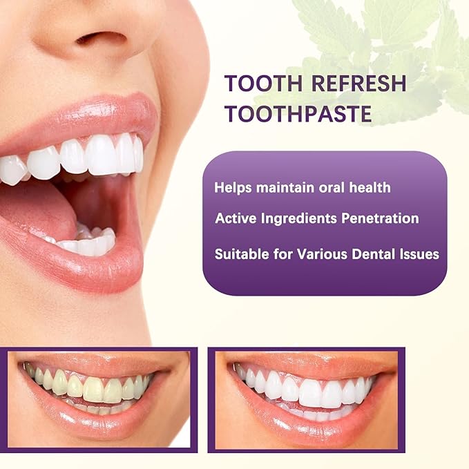 Teeth Whitening Toothpaste - Gently removes stains, freshens breath, and protects tooth enamel (1 pcs)