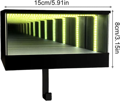 Garage key holder with LED light, 3D illusion wall-mounted key hook, designed specifically for car enthusiasts.