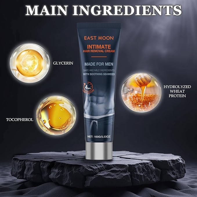 Men's pubic hair removal cream - gentle hair removal, can be used on the whole body and pubic area, 100ml
