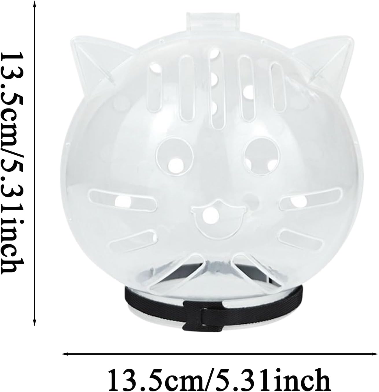 Cat Grooming Helmet, Transparent Head Cover | Anti-Bite Muzzle, suitable for brushing, nail trimming, and bathing.