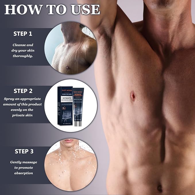 Men's pubic hair removal cream - gentle hair removal, can be used on the whole body and pubic area, 100ml