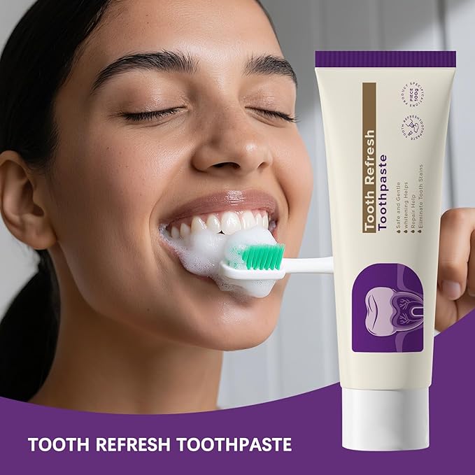 Teeth Whitening Toothpaste - Gently removes stains, freshens breath, and protects tooth enamel (1 pcs)