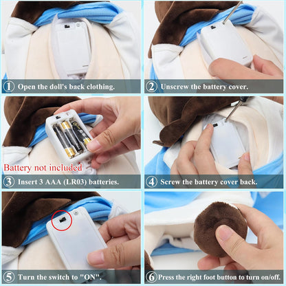 A breathing, comforting plush toy: the Heart of Jesus doll, the Savior doll.